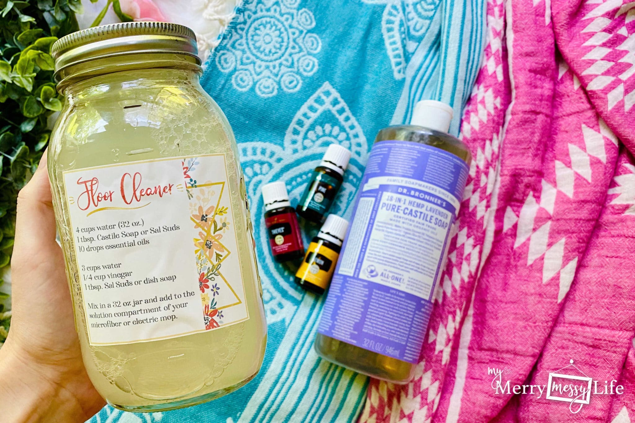 DIY Natural Hardwood and Floor Cleaner using Castile Soap and Essential Oils