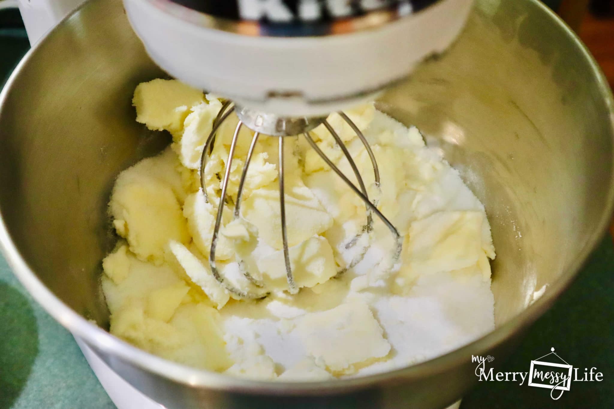 A standing mixer works best for this sour cream pound cake recipe