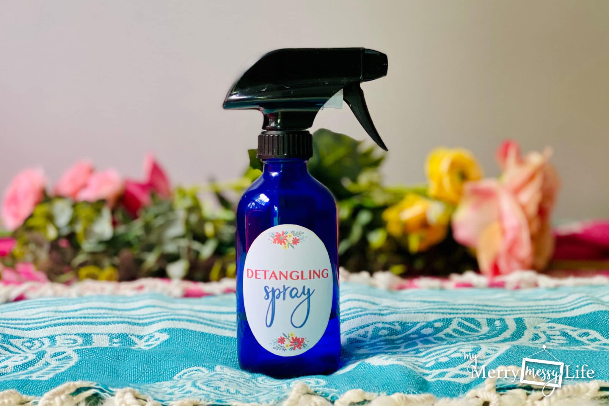 DIY Natural Detangling Spray Recipe using a Natural Conditioner, Essential Oils and Water