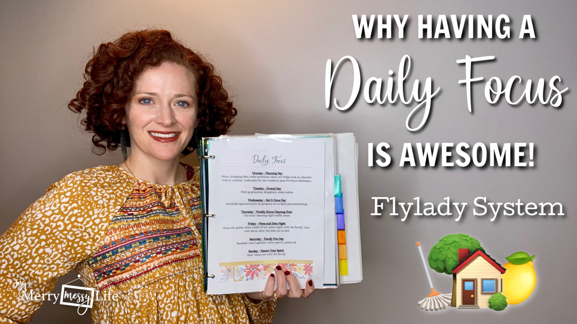 How to Create a Daily Focus and Why It's Awesome - all part of the Flylady System