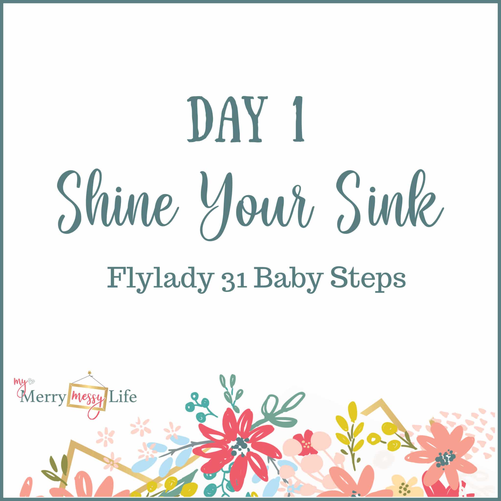 Flylady 31 Baby Steps - Day 1 - Shine Your Sink!