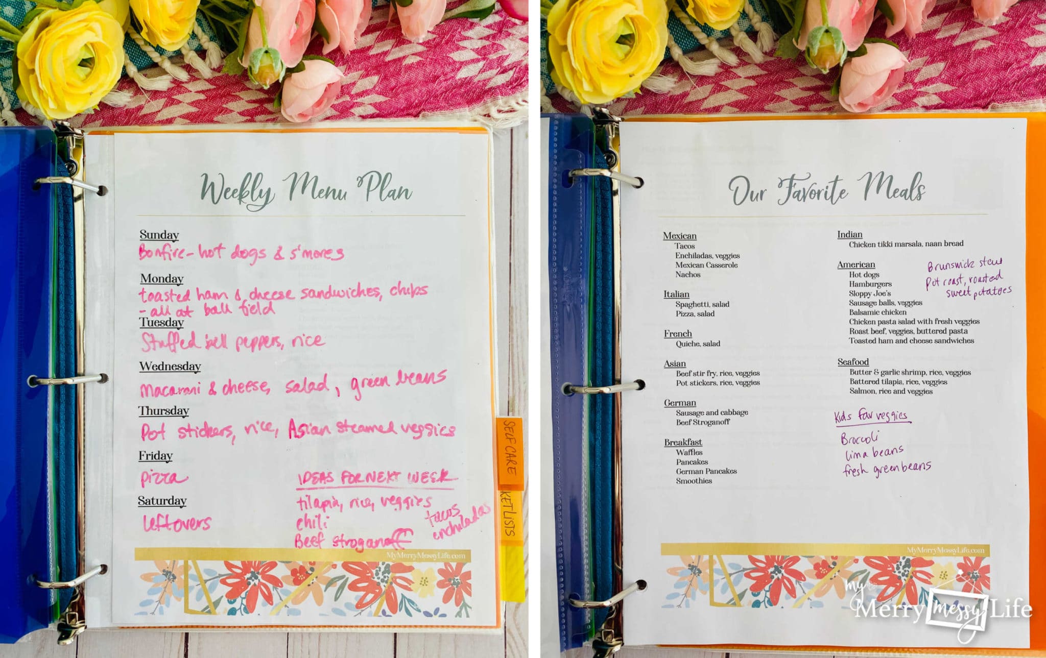 Weekly Meal Plan with the Flylady System