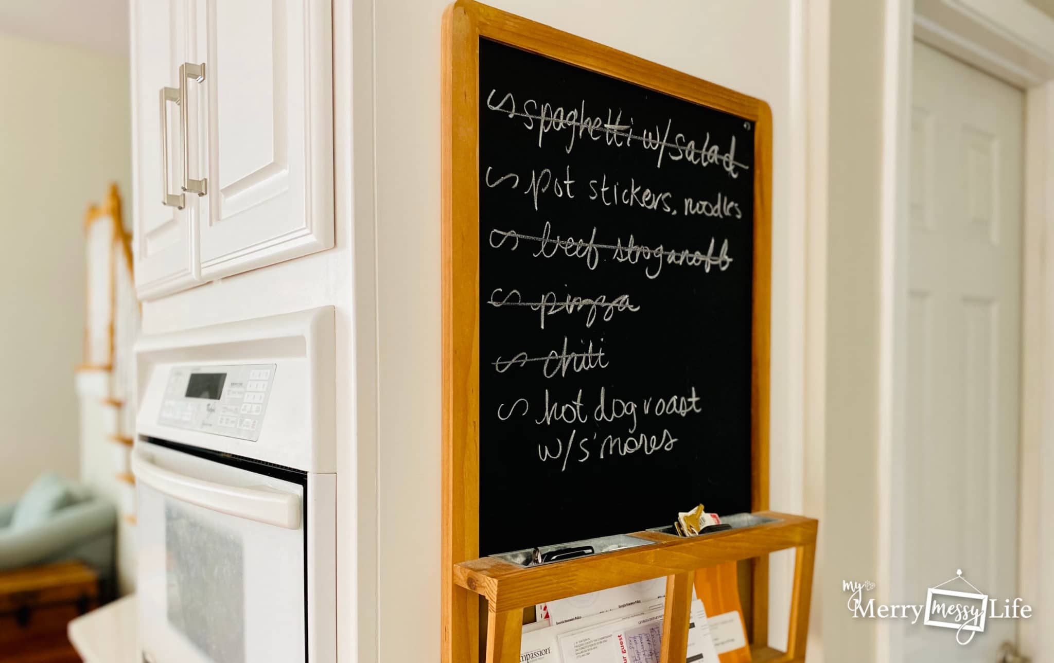 How to Meal Plan - Display the Week's Meal Plan in Your Kitchen to make it much easier to remember