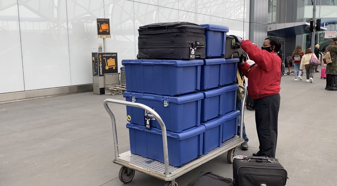 We used Sterilite Foot Lockers instead of suitcases to move abroad to Germany