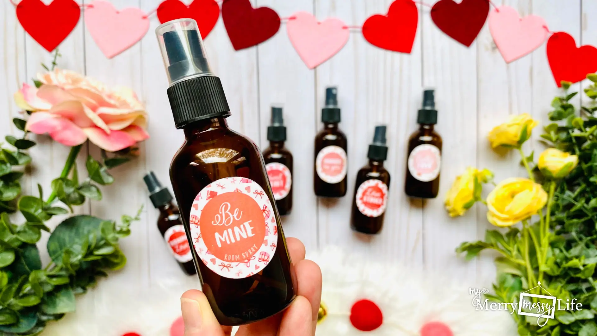 Valentine's Day Room Spray Recipes - Be Mine using pure essential oils